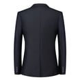 thumbnail image 3 of Odeerbi Solid Color Blazers for Men 2025 Suit Jackets New Casual Solid Matching Single Breasted Slim Middle-aged Suit Long Sleeve Hoodless Casual Outwear Jackets Black, 3 of 3
