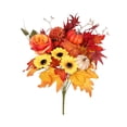 thumbnail image 2 of Ramo de flores artificiales de otoño con hojas de arce artificiales para jardín, para exteriores, damas de honor, inauguración de la casa, granja, ofi Estilo C, 2 of 8