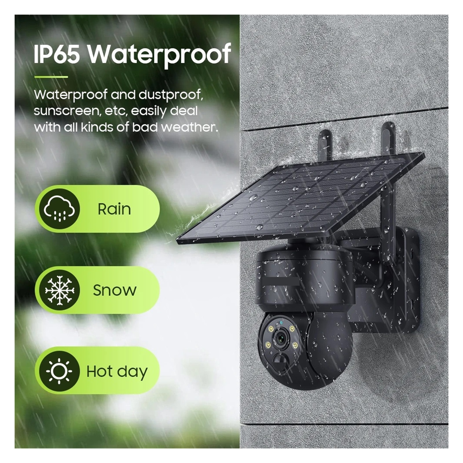 5mp Wifi Solar Security Camera Graffiti Outdoor Solar Panel 