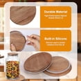 thumbnail image 4 of 4 PCS 1 Gallon Mason Jar Lids Wooden Fits 3.7 Inch Inner Dia Replacement Mason Jar Lids Ball Glass Jar Lids Wooden Lid with Silicone Seal Canning Jars Lids Only for 1 Gallon Jars(4, Natural Acacia), 4 of 7