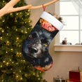 thumbnail image 2 of Cauagu Colorful Floral Black Dog for Christmas Stockings,1-Pack Large Xmas Stocking Holiday and Farmhouse Stocking Fit for Christmas Holiday Party Decoration(17.7*11 Inch), 2 of 7