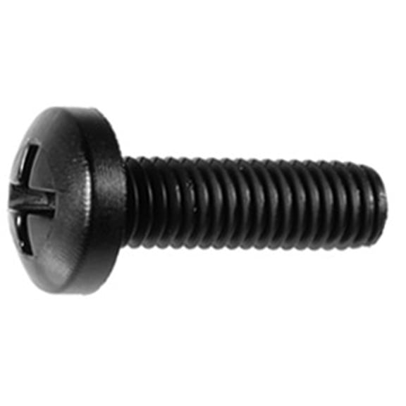 AMZ Clips And Fasteners 1000 Nylon Phillips Pan Head License Plate Screw M6-1.0 x 20mm