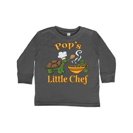 

Inktastic Pop s Little Chef with Cute Turtles Gift Toddler Boy or Toddler Girl Long Sleeve T-Shirt