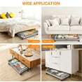 thumbnail image 6 of FOUKUS Under Bed Storage with Wheels:2 Pack Under the Bed Storage Bins, Collapsible Under Bed Storage Bags for Clothes, Sheets,Shoes,Linen-like Grey, 6 of 6