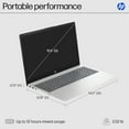thumbnail image 2 of HP 15.6 inch Laptop, HD Touchscreen Display, AMD Ryzen 5 7520U, 8 GB RAM, 512 GB SSD, AMD Radeon Graphics, Windows 11 Home, Natural Silver, 15-fc0499nr, 2 of 5