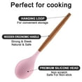 thumbnail image 3 of Utensilios de cocina del silicón de la cocina, sistema del utensilio de cocina de 2 piezas, utensilios de cocina de madera fáciles de limpiar, 3 of 5