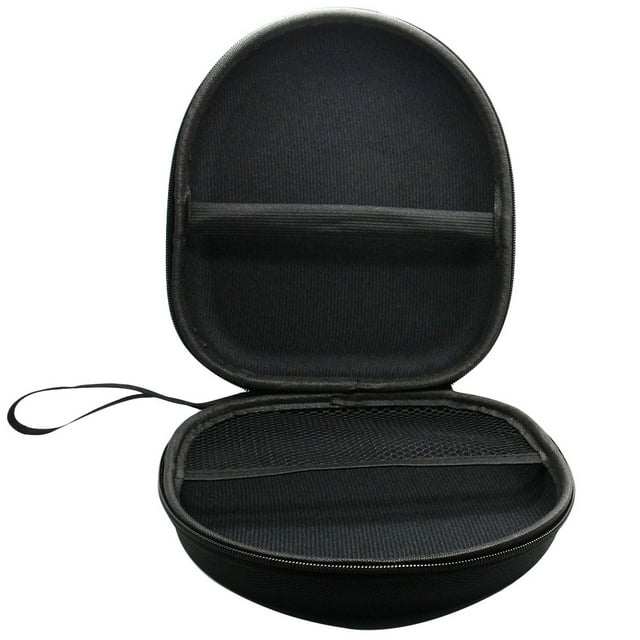 Estuche rígido portátil, bolsa grande, funda protectora, funda impermeable para auriculares (negro)