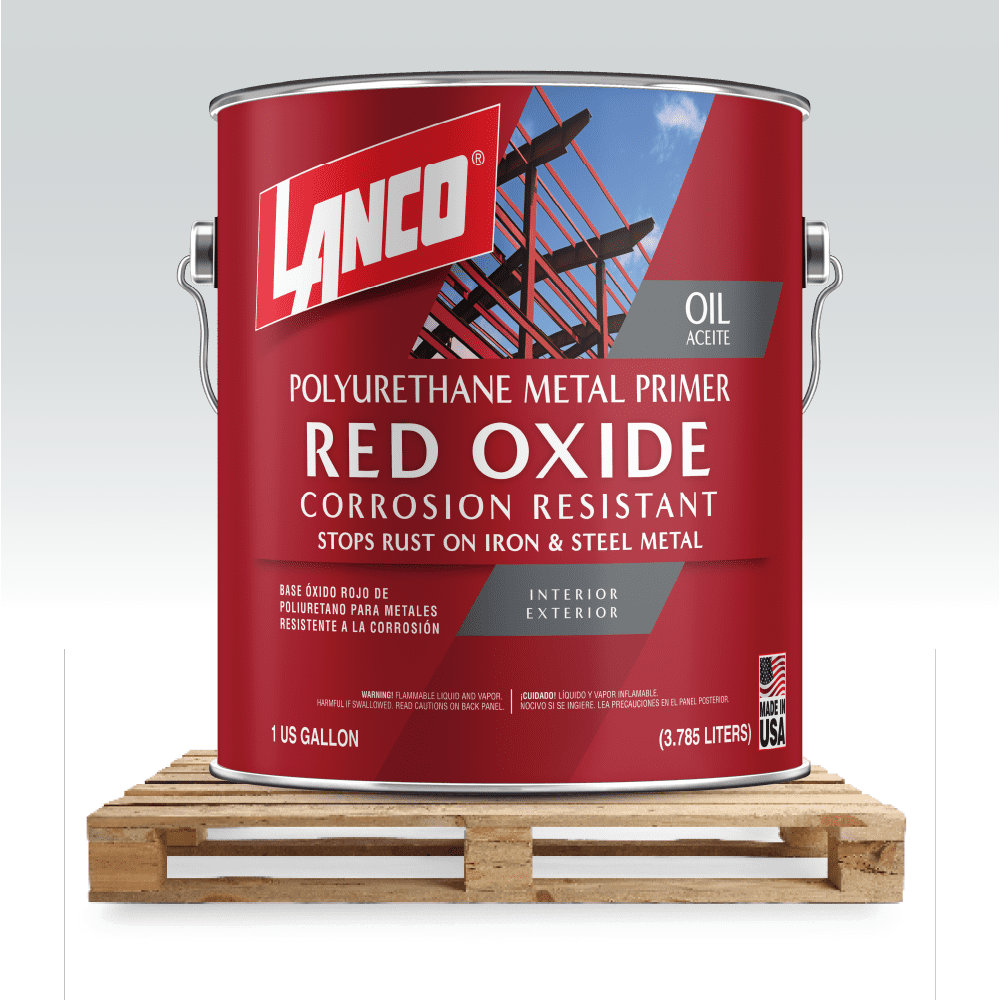 Lanco Metal Primer Red Oxide Finish, 1 Gallon