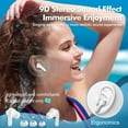 thumbnail image 5 of Wireless Earbuds HiFi ENC Noise Cancelling Microphone Built-in LED Display-White, 5 of 6