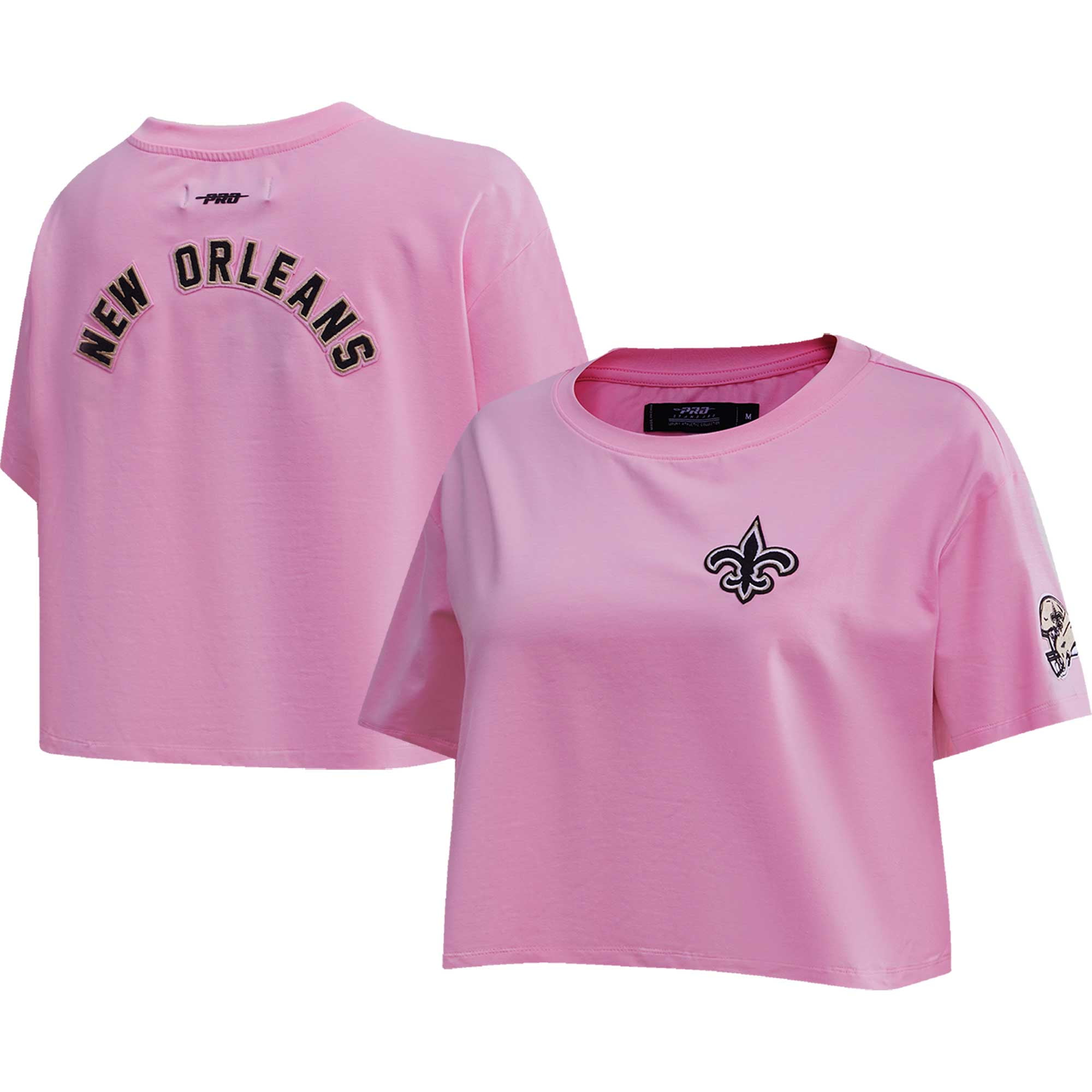 Women's Pro Standard Pink New Orleans Saints Cropped Boxy T-Shirt 