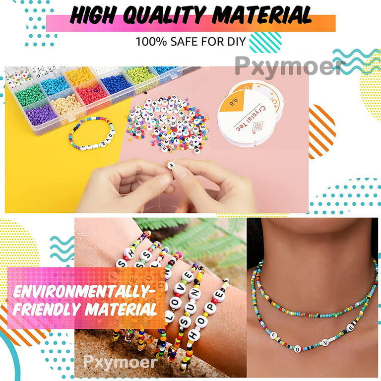 Diy Bead Set Jewelry Making Kit For Kids Girls Wooden Beads For Bracelets  Necklaces Creativity Beading Kits Art Craft