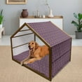 thumbnail image 2 of Tribal Pet House, Vintage Inspirations Colorful Circles and Stars Composition Retro Design, Outdoor & Indoor Portable Dog Kennel with Pillow and Cover, 5 Sizes, Multicolor, by Ambesonne, 2 of 4