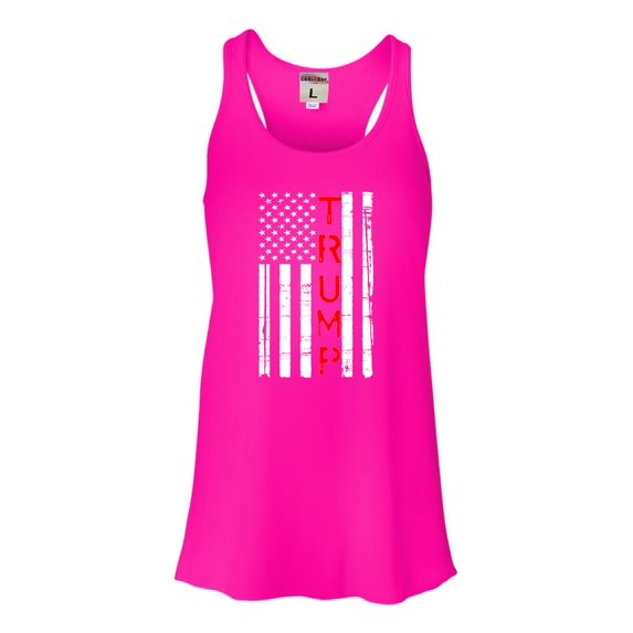 Womens Trump 2020 Re-elect Donald Trump Flowy Racerback Tank Top T-Shirt