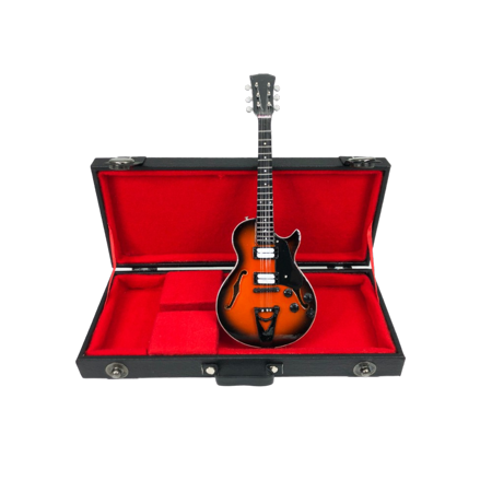 RW Minis 6 String Semi-Hollow Guitar Miniature 1/5 Scale Handmade Wooden Replica