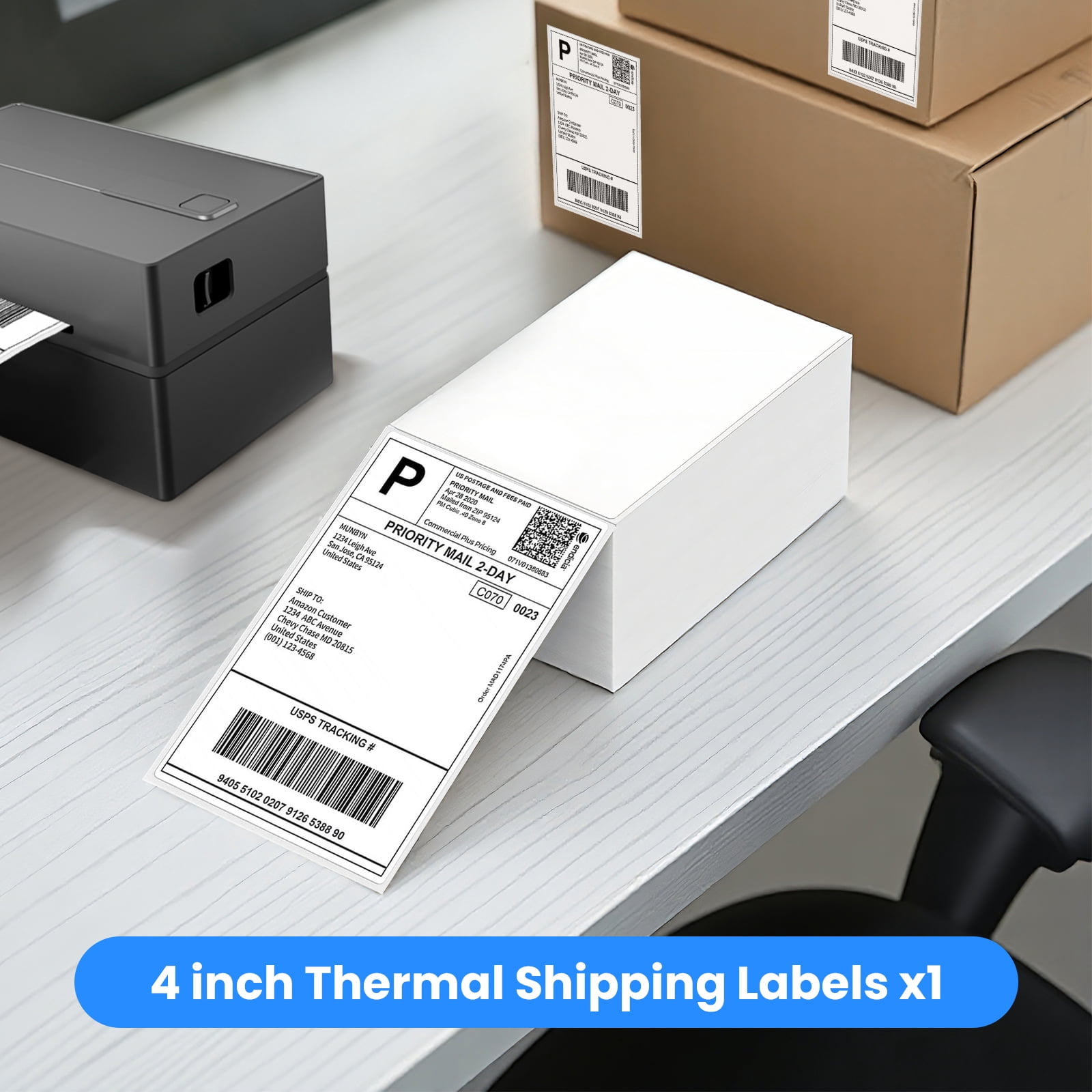 500 Pack 4x6 Thermal Shipping Labels, Direct Print Paper for Mailing & Shipping Packages
