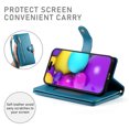 thumbnail image 3 of ELEHOLD for iPhone 16 Plus Flip Case, Wallet Zipper Magnetic Buckle Kickstand Wrist Strap Multifunctional Card Slots Wallet Business Case with Crossbody and Wrist Strap,Blue, 3 of 8