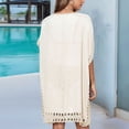 thumbnail image 7 of COMVALUE Women V Neck Swimsuit Cover Ups Crochet Swim Coverup Hollow Out Summer Beach Cover Up Dress (One Size, Beige), 7 of 7