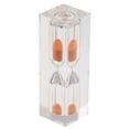 thumbnail image 3 of DOMELAY 2x3 Minutes Clear Acrylic Hourglass Sandglass Sand Timer Kitchen Clock Orange 2 Pcs, 3 of 8
