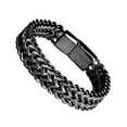 thumbnail image 1 of Pulsera de eslabones Franco de acero inoxidable, pulseras para hombres y mujeres, 1 of 5