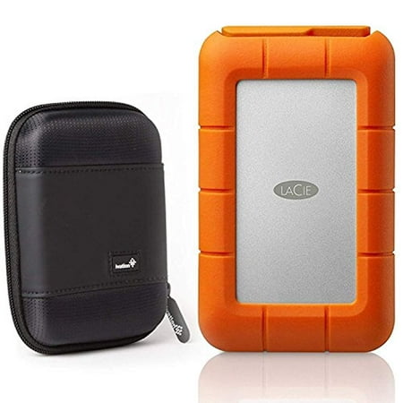 LaCie Rugged Raid Pro USB-C 4TB Portable Hard Drive with Hard Drive Case