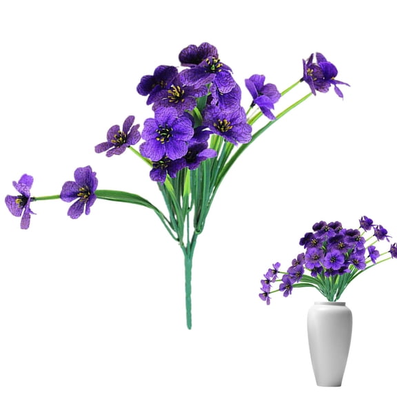 Artificial Flowers for Outdoors Decorations, Fake Flowers Faux Plants Silk Colorful Daisy Eucalyptus Flowers Realistic UV Resistant for Garden Patio Porch Box Home Decor, 13Inches