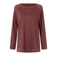 thumbnail image 4 of Womens Long Sleeve Shirts 2026 Spring Fashion Crewneck Raglan Sleeve Relaxed Fit Casual Basic T Shirts, 4 of 5