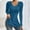 Blue, variant on ZZwxWA Womens Casual V Neck Tops Ribbed Knit Sweaters Basic Tee Shirts Long Sleeve Side Slit Pullover 2025 Fall Tunic Blouse