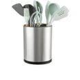 thumbnail image 1 of Porta Utensilios de Cocina Extra Grande de Acero Inoxidable con Rotación 360° y 3 Compartimentos para Encimera en Color Plata, 1 of 5