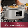 thumbnail image 5 of Crock-Pot Programmable 7-Quart Cook & Carry Slow Cooker with Sous Vide, Stainless Steel, 1 CT, 5 of 5