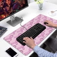 thumbnail image 2 of Long Mouse Pads for Desk,Pink Breast Cancer Desk Mats on Top Of Desks, Desk Mouse Pad Extra Large with 3mm Non-Slip Base and Stitched Edge for Gaming,Office,Work,Home 31.5x15.7in, 2 of 5