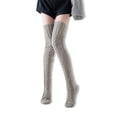 thumbnail image 1 of Medias de punto Color sólido Keen Socks High Socks Women Leg Weavers Zapatos Accesorios Lindo otoño Halloween Medias Oscuro Gris 1 par kenally AP004203-05B, 1 of 7