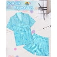 thumbnail image 7 of Girls Pajamas Silk PJS Set Pink Bow Satin Sleepwear Short Sleeve Jammies for Kids Button-Down Nightwear size 7-14, 7 of 7