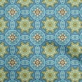 thumbnail image 1 of oneOone Polyester Spandex Teal Blue Fabric Asian Mosaic Quilting Supplies Print Sewing Fabric By The Yard 56 Inch Wide, 1 of 4