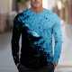 thumbnail image 1 of Amzcrzy - Sudadera Para Hombre, Estilo Casual, Con Estampado Deportivo, Manga Larga, Cuello Redondo, Color Azul Claro, 4Xl, 1 of 5