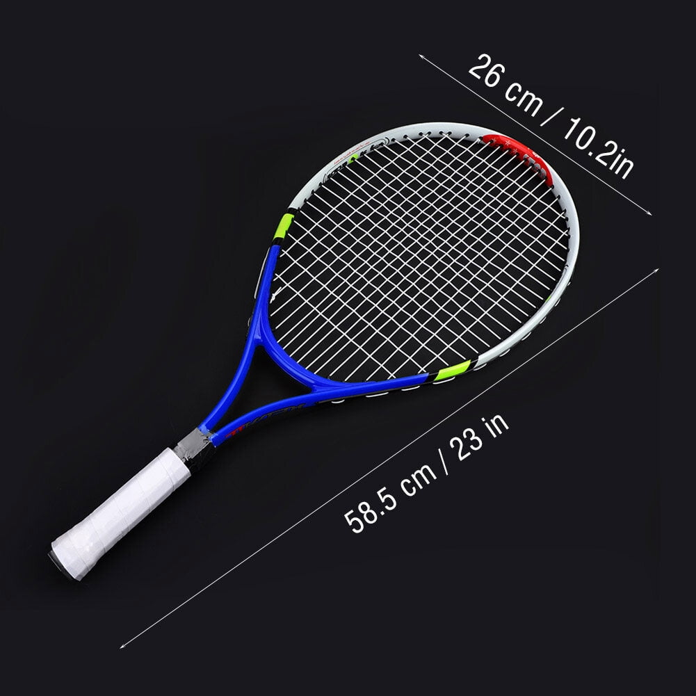 BIMZUC Junior Tennis Racquet Durable AirLite Alloy Racket for Kids Training Practice, Blue (24.4 inches / 62 cm)