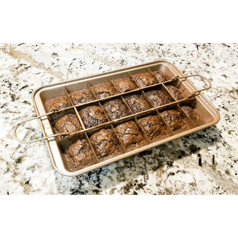Perfect Copper Brownie Pan With Dividers - Copper Steel Nonstick