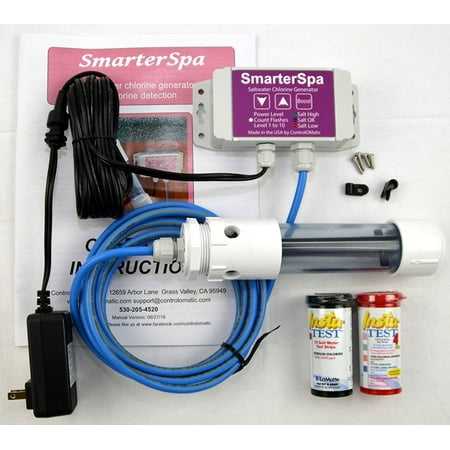 ControlOMatic SmarterSpa Hot Tub and Spa Saltwater Chlorine Generator with Chlorine (Best Salt Water Hot Tubs)