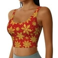 thumbnail image 2 of Pofeuu Christmas With Gold Snowflakes Print Sports Bra for Women Sexy Vest Yoga Running Gym Fitness Crop Bras Tops-Large, 2 of 8