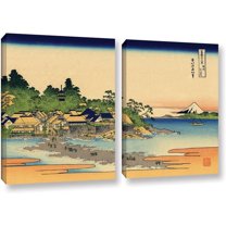 ArtWall Katsushika Hokusai "Enoshima in the Sagami Province" 2-Piece Gallery-Wrapped Canvas Set