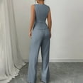 thumbnail image 7 of Heisall Two Piece Matching Sets for Women Solid Sleeveless Slim Vest and High Waisted Pants Casual All Season Outfits, 7 of 7