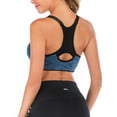 thumbnail image 5 of FANNYC Women 1 Pack Adjustable Strap and Removable Pad Tank Top Fitness Racerback Longline Sports Bra No Zip, 5 of 5