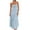 Light Blue, variant on Plus size dresses Maxi Dresses for Women Sexy Casual Spaghetti Strap Long Summer Sundress White 4(S)