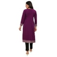 thumbnail image 3 of Maple Clothing Indian Kurta for Women Printed India Tunic Tops Kurti Party Wear (Purple, 4XL), 3 of 6