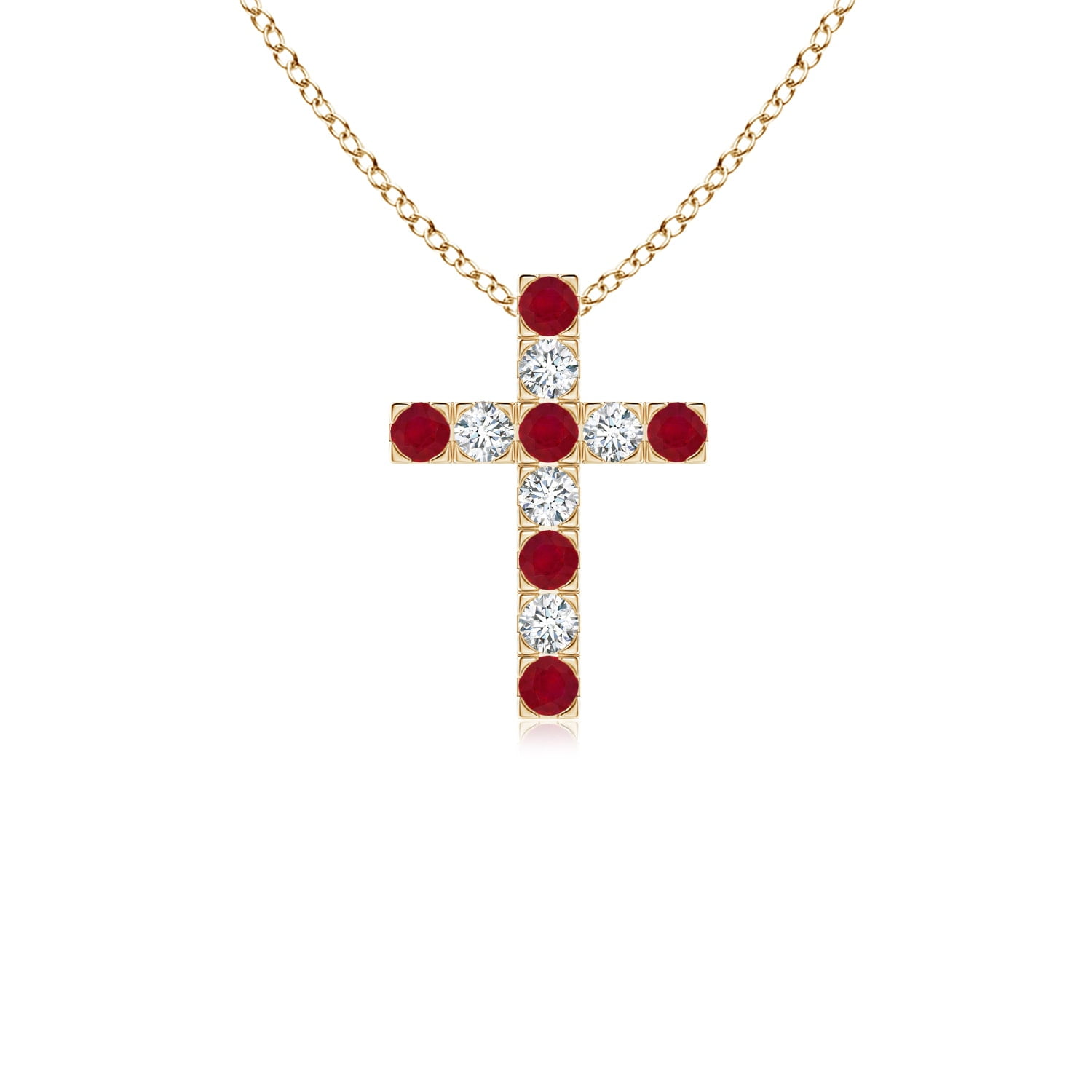 ANGARA Natural Diamond Pendant Necklace for Women, Girls in 14K