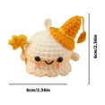 thumbnail image 2 of Cute Halloween Ghost Crochet Keychain, Handmade Knitted White Ghost Bag Charm with Candy Pendant for Car Keys Backpack Purse, Soft Plush Key Ring Gifts Birthday Christmas, 2 of 6