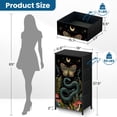 thumbnail image 3 of Dresser for Bedroom with 4 Storage Drawers magical forest elements snake night mushrooms plant space Dressers Chest of Drawers Steel Framed Fabric Closet Organizers for Entryway, 3 of 7