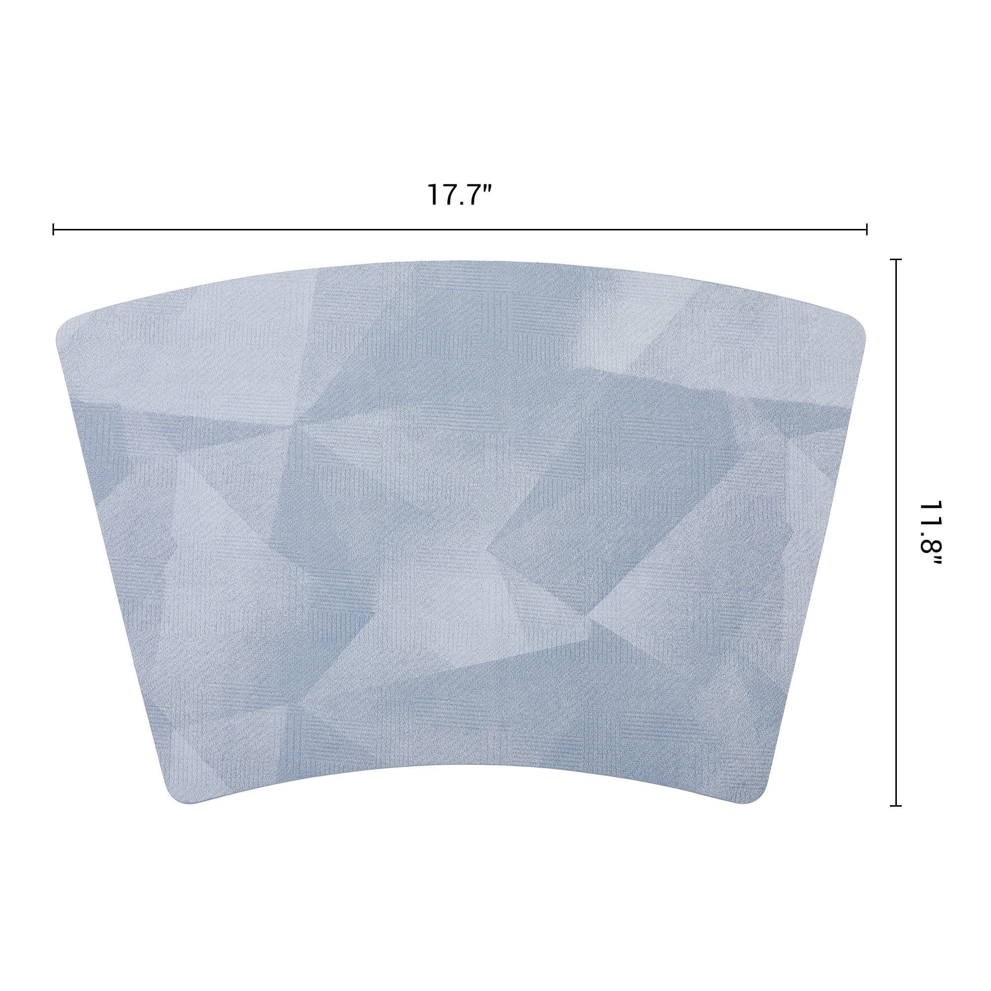 Unique Bargains 4pcs Wedge Placemats Light Blue 17.7"x11.8"