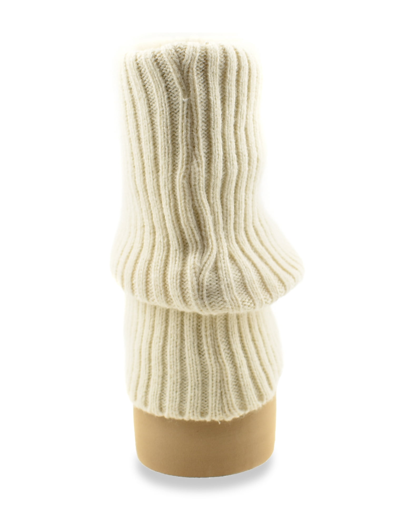 No Boundaries Women's Foldover Sweater Faux Fur Boots