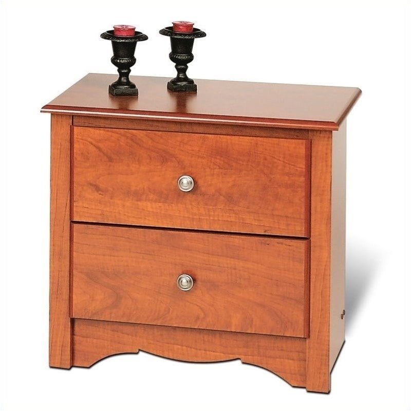 Bowery Hill 2 Drawer Nightstand in Cherry