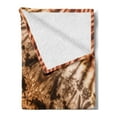 thumbnail image 2 of Ethnic Soft Flannel Fleece Throw Blanket, Object Silhouette Form Generated Tie Dye Effect Technique Image, Cozy Plush for Indoor and Outdoor Use, 60" x 80", Brown Orange, by Ambesonne, 2 of 5